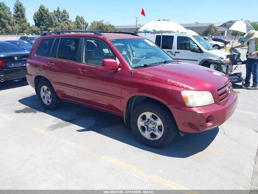 2006 Toyota Highlander VIN JTEDD21AX60139324 IAAI salvage auction — NORMAL WEAR, Clear - Dealer Only (California), sold $350 on 2026-07-29 (photo 1)