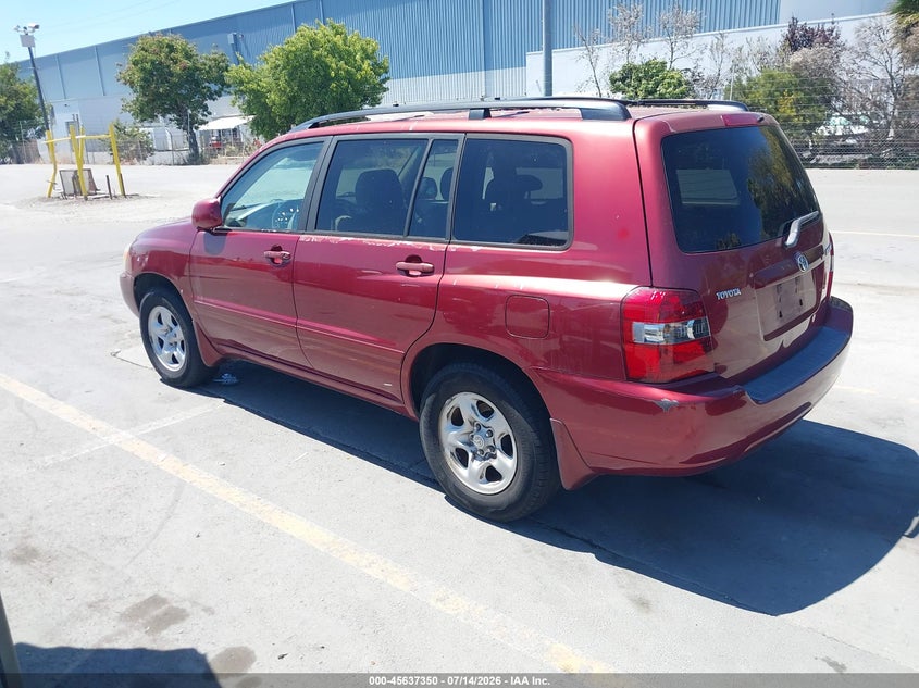 2006 Toyota Highlander VIN JTEDD21AX60139324 IAAI salvage auction — NORMAL WEAR, Clear - Dealer Only (California), sold $350 on 2026-07-29 (photo 3)