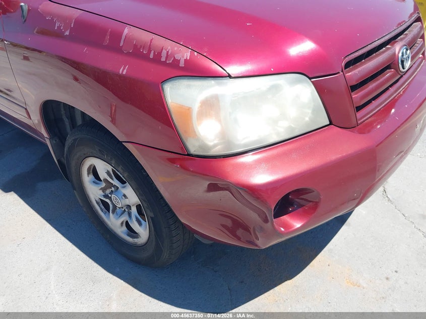 2006 Toyota Highlander VIN JTEDD21AX60139324 IAAI salvage auction — NORMAL WEAR, Clear - Dealer Only (California), sold $350 on 2026-07-29 (photo 6)
