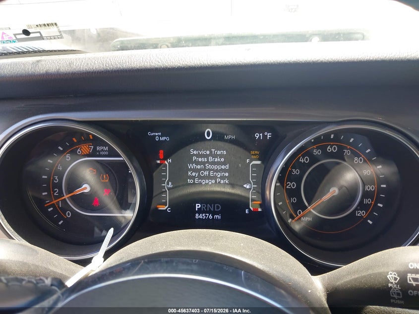 2021 Jeep Wrangler / VIN 1C4HJXEN7MW592142 IAAI salvage auction — RIGHT FRONT, Salvage Title, sold $10,350 on 2026-08-14 (photo 7)
