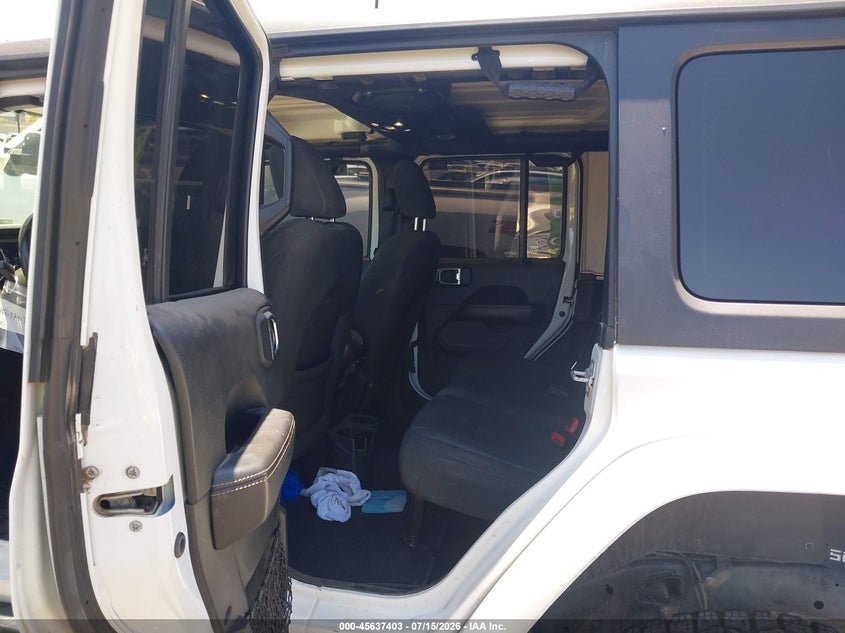2021 Jeep Wrangler / VIN 1C4HJXEN7MW592142 IAAI salvage auction — RIGHT FRONT, Salvage Title, sold $10,350 on 2026-08-14 (photo 8)