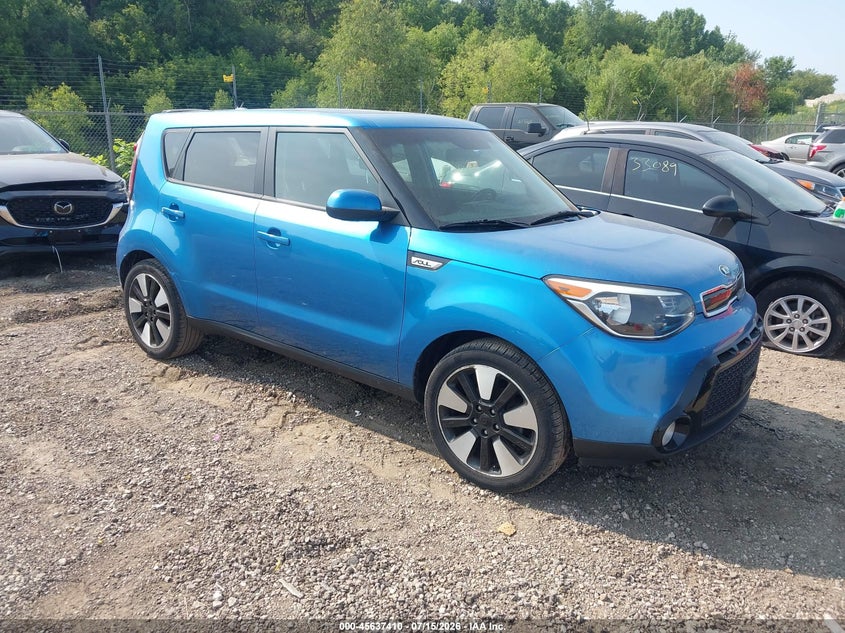 2016 Kia Soul VIN KNDJP3A5XG7404419 IAAI salvage auction — NORMAL WEAR, Clear (Illinois), sold $500 on 2026-07-22 (photo 1)
