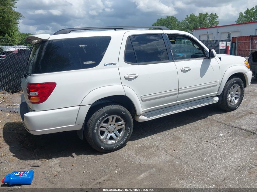 2003 Toyota Sequoia VIN 5TDBT48A53S158145 IAAI salvage auction — NORMAL WEAR, Clear (Kansas), sold $300 on 2026-07-29 (photo 4)