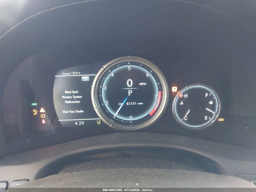 2017 Lexus Gs VIN JTHCZ1BL1HA005731 IAAI salvage auction — FRONT END, Wait Title, sold $7,200 on 2026-08-23 (photo 7)