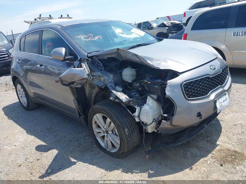 2017 Kia Sportage VIN KNDPMCAC3H7235900 IAAI salvage auction — RIGHT FRONT, Salvage (Pennsylvania), sold $1,800 on 2026-07-29 (photo 1)