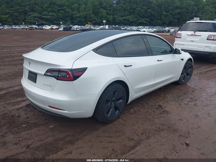 2021 Tesla Model 3 VIN 5YJ3E1EB3MF852896 IAAI salvage auction — UNDERCARRIAGE, Salvage Title, sold $7,500 on 2026-09-07 (photo 4)