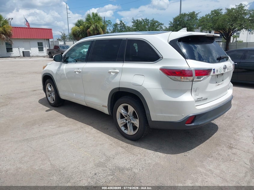 2016 Toyota Highlander VIN 5TDYKRFHXGS135251 IAAI salvage auction — MECHANICAL, Rebuildable (Florida), sold $5,300 on 2026-08-02 (photo 3)