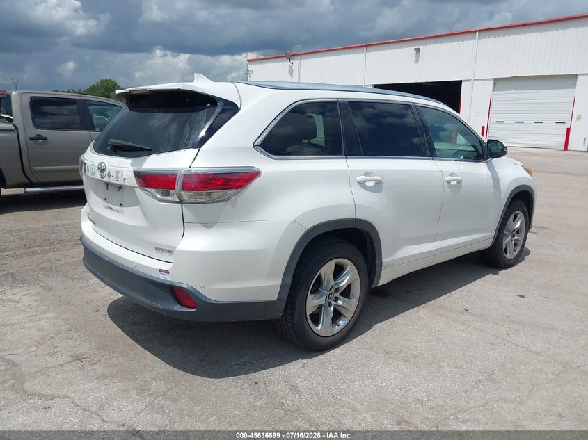2016 Toyota Highlander VIN 5TDYKRFHXGS135251 IAAI salvage auction — MECHANICAL, Rebuildable (Florida), sold $5,300 on 2026-08-02 (photo 4)