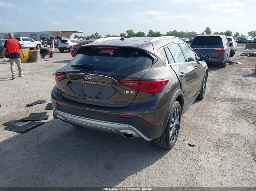 2018 Infiniti Qx30 VIN SJKCH5CR8JA056368 IAAI salvage auction — UNKNOWN, Original (Texas), sold $7,400 on 2026-08-19 (photo 4)