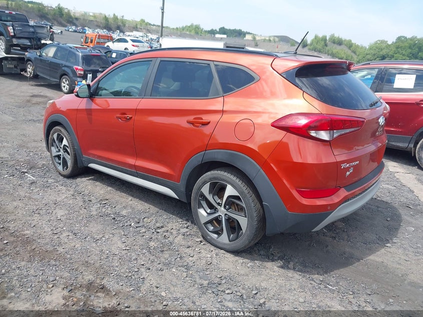 2017 Hyundai Tucson VIN KM8J3CA24HU557345 IAAI salvage auction — NORMAL WEAR, Clear (Pennsylvania), sold $900 on 2026-07-28 (photo 3)