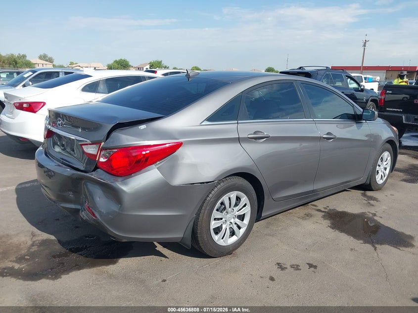 2012 Hyundai Sonata VIN 5NPEB4AC1CH371868 IAAI salvage auction — FRONT & REAR, Salvage Title, sold $1,600 on 2026-07-27 (photo 4)