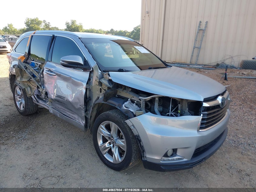 2016 Toyota Highlander VIN 5TDYKRFHXGS181694 IAAI salvage auction — SIDE, Salvage (North Carolina), sold $7,100 on 2026-08-02 (photo 1)