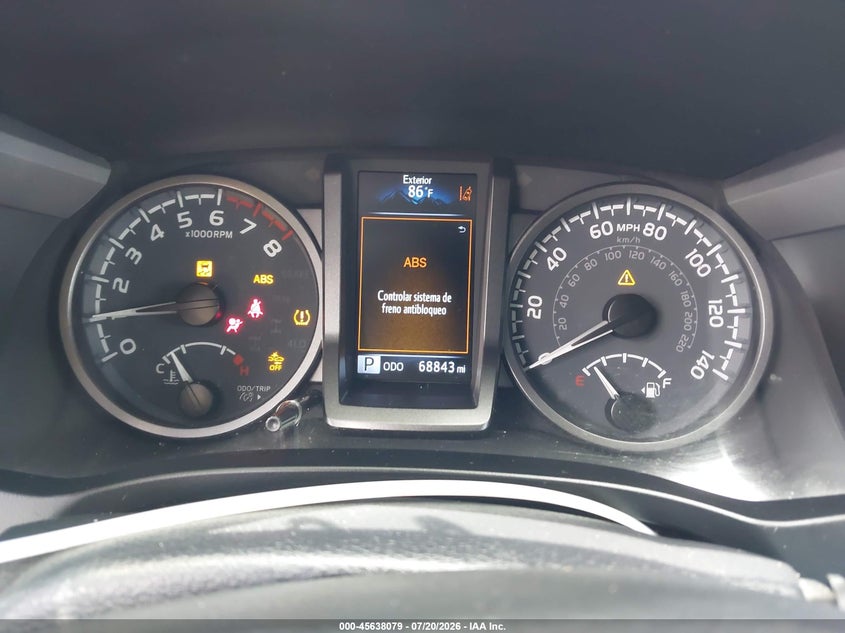 2023 Toyota Tacoma VIN 3TMCZ5ANXPM566023 IAAI salvage auction — FRONT END, Salvage (California), sold $15,325 on 2026-07-29 (photo 7)