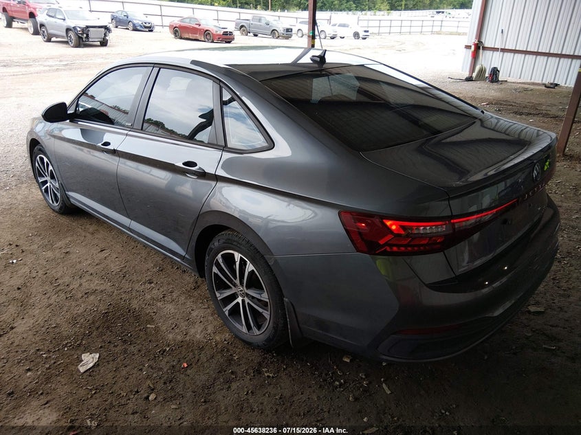 2025 Volkswagen Jetta VIN 3VWBX7BU6SM105426 IAAI salvage auction — WATER/FLOOD, Salvage Title, sold $8,300 on 2026-08-26 (photo 3)