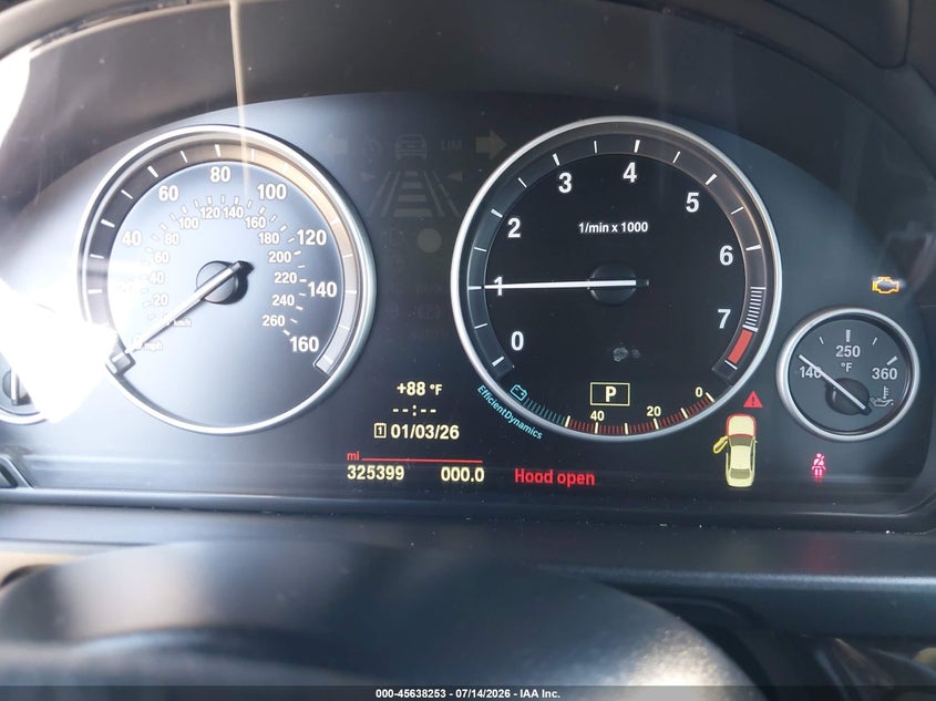 2014 BMW 5 series VIN WBA5A5C53ED510377 IAAI salvage auction — NORMAL WEAR, Clear - Dealer Only (California), sold $600 on 2026-07-29 (photo 7)