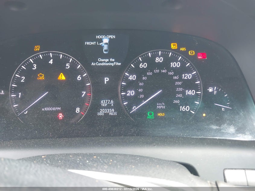 2008 Lexus Ls 460 VIN JTHBL46FX85066569 IAAI salvage auction — NORMAL WEAR, Clear (Tennessee), sold $225 on 2026-07-28 (photo 7)
