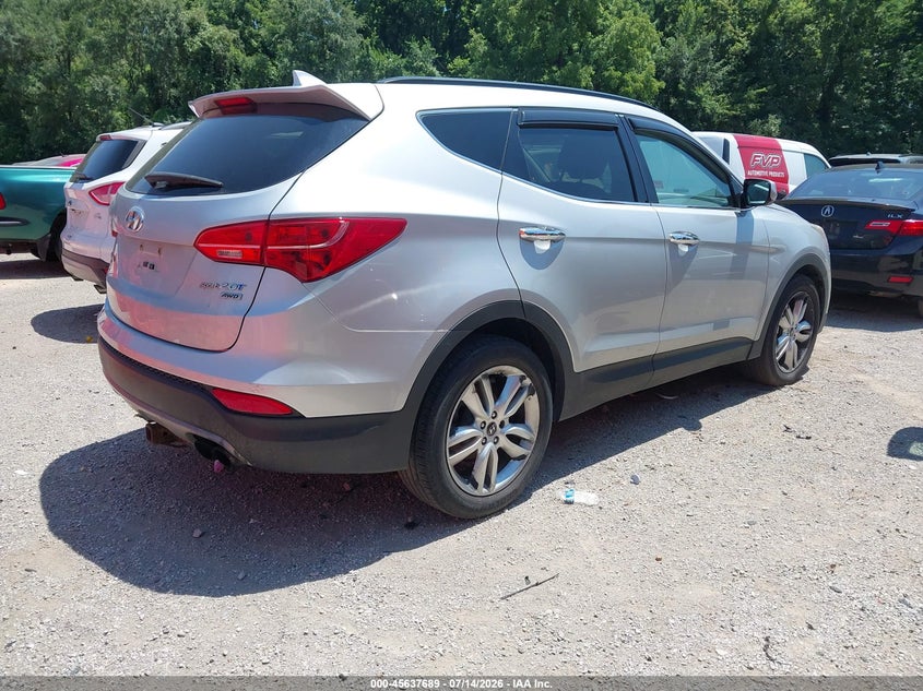 2013 Hyundai Santa fe VIN 5XYZUDLA3DG053590 IAAI salvage auction — NORMAL WEAR, Salvage Title, sold $550 on 2026-07-29 (photo 4)