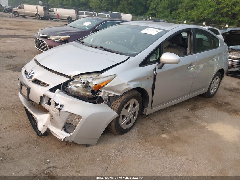 2010 Toyota Prius VIN JTDKN3DU5A0021159 IAAI salvage auction — LEFT FRONT, Salvage - Greater Than 75% (Maryland), sold $1,150 on 2026-08-01 (photo 2)