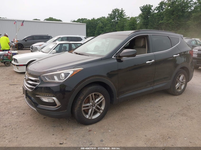 2017 Hyundai Santa fe VIN 5XYZU3LB0HG399492 IAAI salvage auction — NORMAL WEAR, Clear (Massachusetts), sold $2,250 on 2026-07-31 (photo 2)