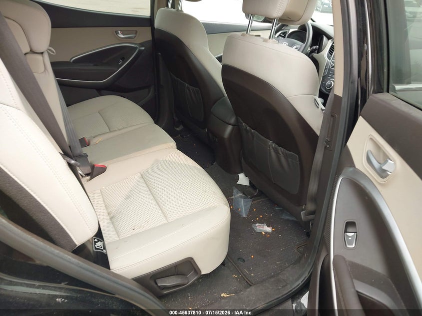 2017 Hyundai Santa fe VIN 5XYZU3LB0HG399492 IAAI salvage auction — NORMAL WEAR, Clear (Massachusetts), sold $2,250 on 2026-07-31 (photo 8)