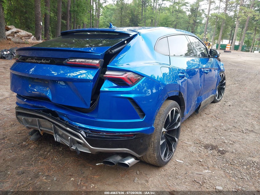 2020 Lamborghini Urus VIN ZPBUA1ZL2LLA07402 IAAI salvage auction — FRONT & REAR, Salvage Title, sold $60,000 on 2026-08-17 (photo 4)