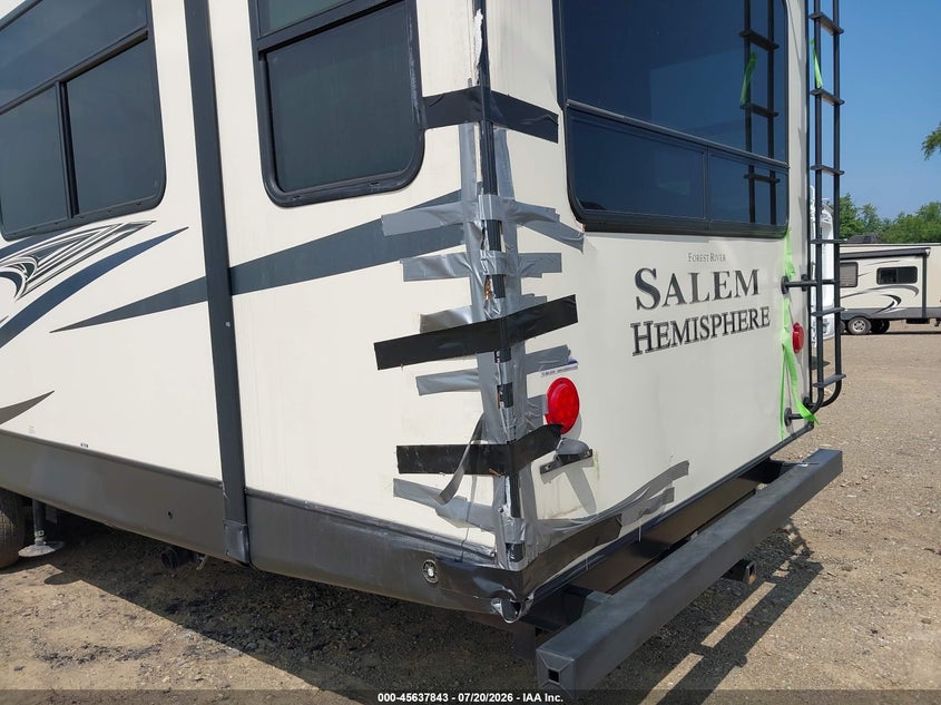 2021 Forest river Salem VIN 4X4FSBN25MV007961 IAAI salvage auction — REAR END, Salvage (Pennsylvania), sold $825 on 2026-07-30 (photo 6)
