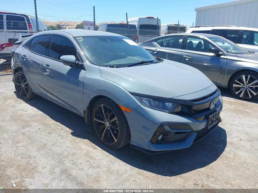 2021 Honda Civic VIN SHHFK7H41MU411658 IAAI salvage auction — REAR END, Wait Title, sold $4,850 on 2026-08-01 (photo 1)