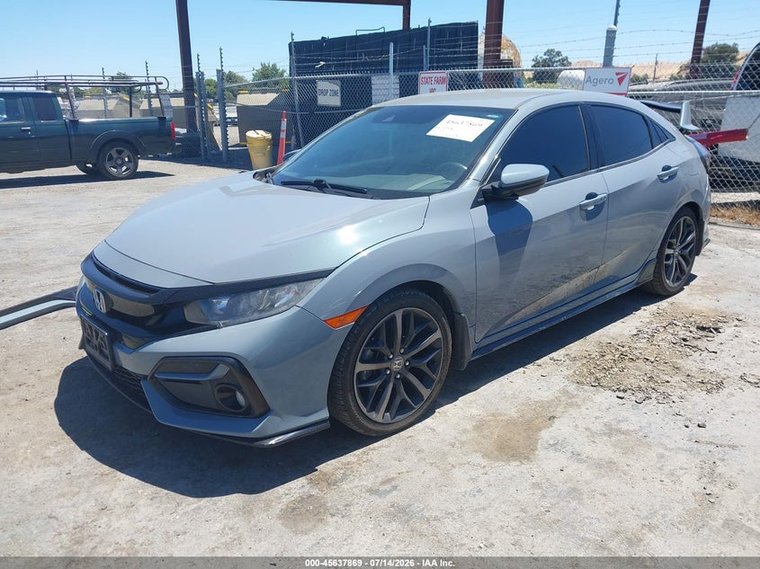 2021 Honda Civic VIN SHHFK7H41MU411658 IAAI salvage auction — REAR END, Wait Title, sold $4,850 on 2026-08-01 (photo 2)
