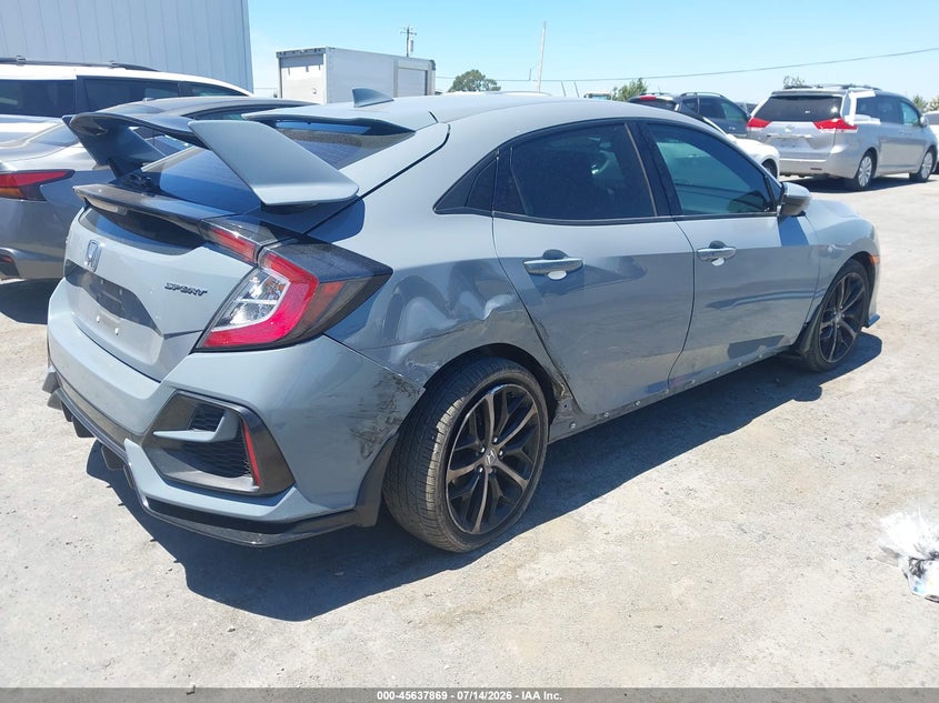 2021 Honda Civic VIN SHHFK7H41MU411658 IAAI salvage auction — REAR END, Wait Title, sold $4,850 on 2026-08-01 (photo 4)