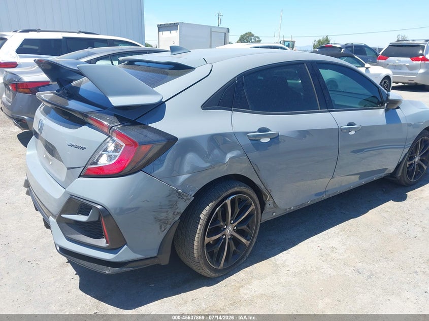 2021 Honda Civic VIN SHHFK7H41MU411658 IAAI salvage auction — REAR END, Wait Title, sold $4,850 on 2026-08-01 (photo 6)