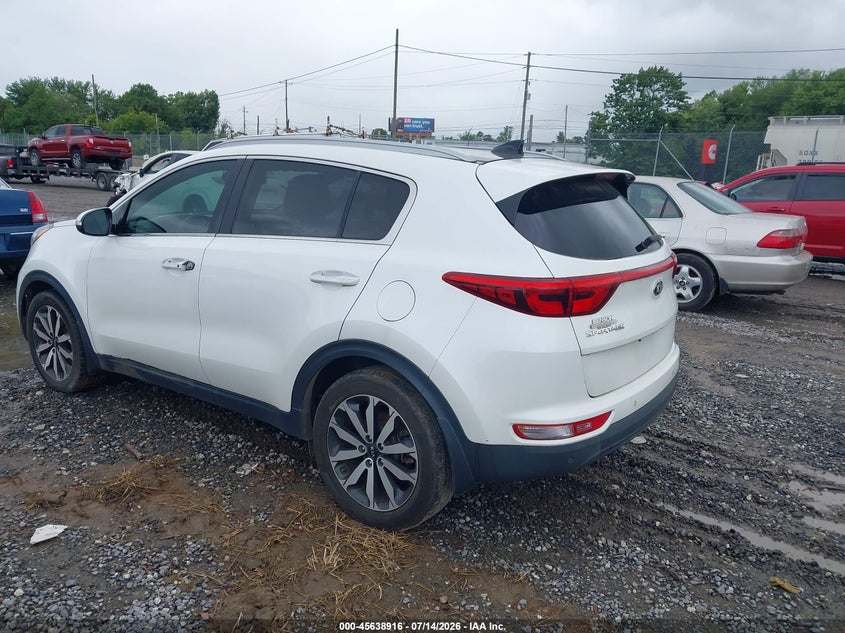 2017 Kia Sportage VIN KNDPN3AC0H7227153 IAAI salvage auction — ENGINE DAMAGE, Salvage Title, sold $2,450 on 2026-07-17 (photo 3)