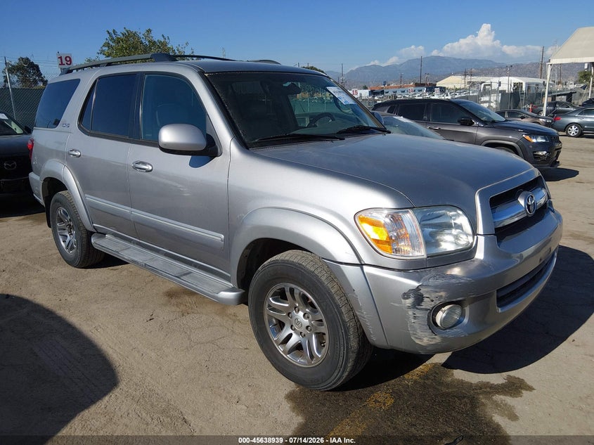 2005 Toyota Sequoia VIN 5TDZT34A15S262682 IAAI salvage auction — FRONT END, Clear - Dealer Only (California), sold $1,300 on 2026-07-22 (photo 1)