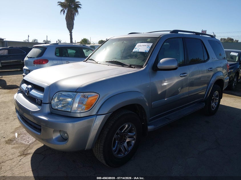 2005 Toyota Sequoia VIN 5TDZT34A15S262682 IAAI salvage auction — FRONT END, Clear - Dealer Only (California), sold $1,300 on 2026-07-22 (photo 2)