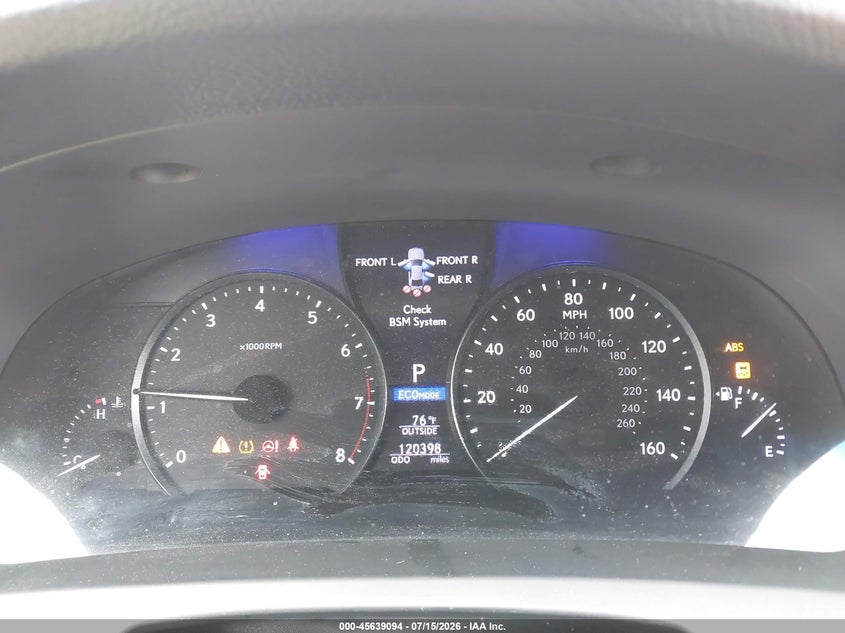 2014 Lexus Ls VIN JTHGL5EF2E5051864 IAAI salvage auction — REAR END, Original (Texas), sold $8,650 on 2026-09-08 (photo 7)