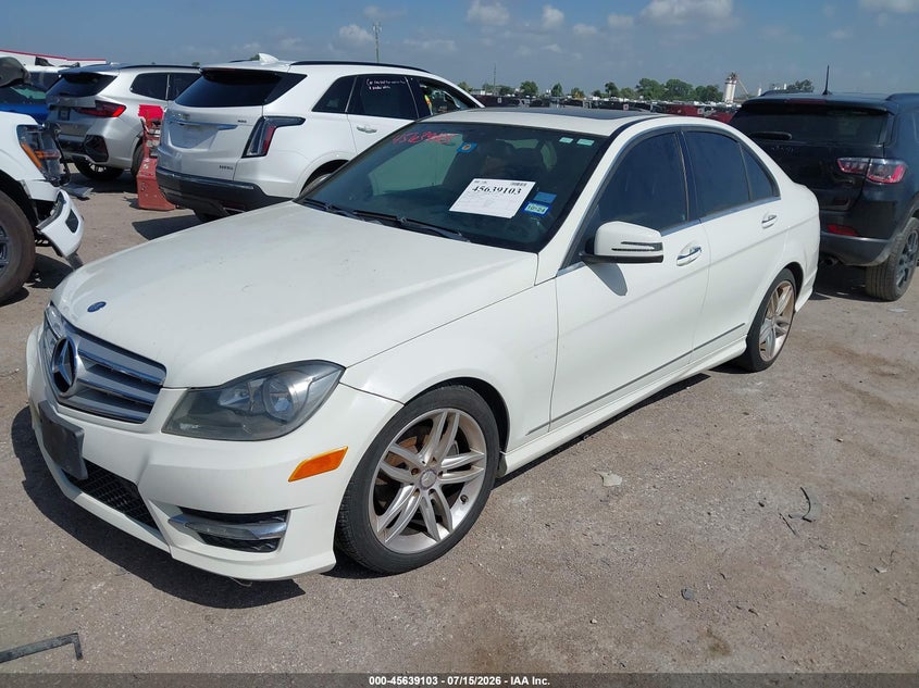2012 Mercedes-benz C-klasse VIN WDDGF8BB2CR238013 IAAI salvage auction — NORMAL WEAR, Original (Texas), sold $1,175 on 2026-08-04 (photo 2)