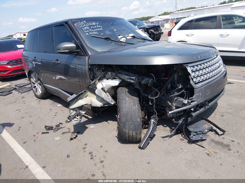2016 Land rover RANGE ROVER VIN SALGS2EF8GA284430 IAAI salvage auction — RIGHT FRONT, Salvage (North Carolina), sold $3,850 on 2026-07-30 (photo 1)