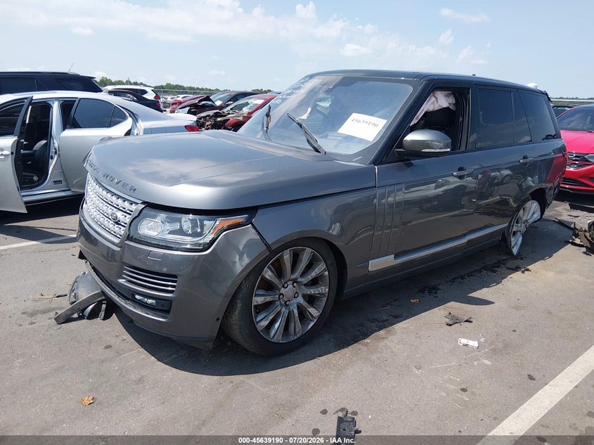 2016 Land rover RANGE ROVER VIN SALGS2EF8GA284430 IAAI salvage auction — RIGHT FRONT, Salvage (North Carolina), sold $3,850 on 2026-07-30 (photo 2)
