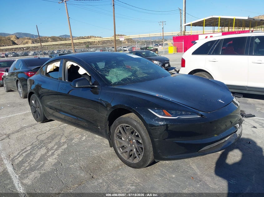 2024 Tesla Model 3 VIN 5YJ3E1EA9RF755426 IAAI salvage auction — LEFT FRONT, Salvage Title, sold $7,600 on 2026-09-07 (photo 1)