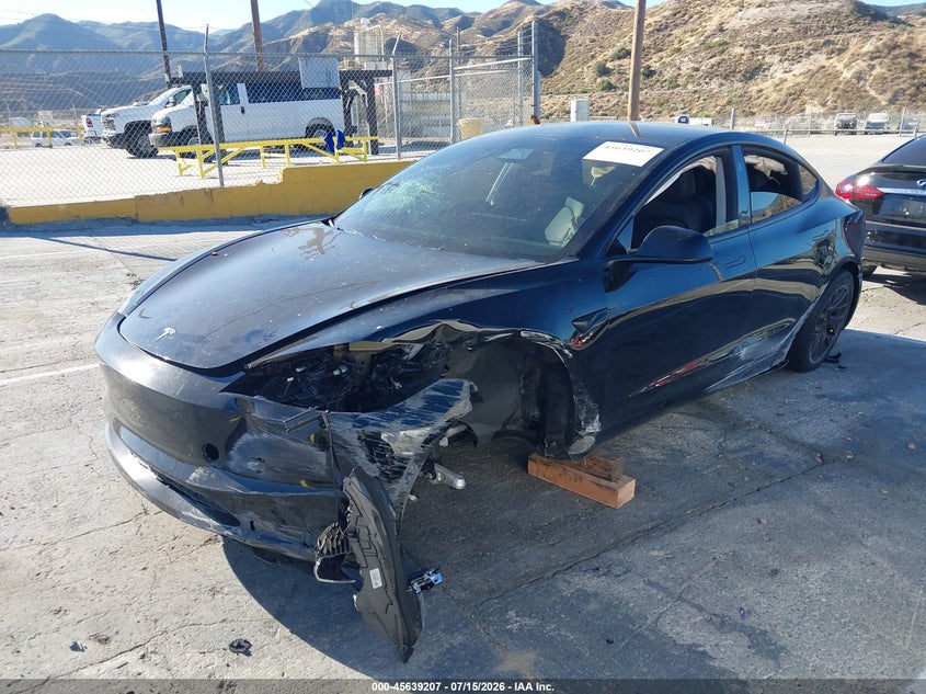 2024 Tesla Model 3 VIN 5YJ3E1EA9RF755426 IAAI salvage auction — LEFT FRONT, Salvage Title, sold $7,600 on 2026-09-07 (photo 2)