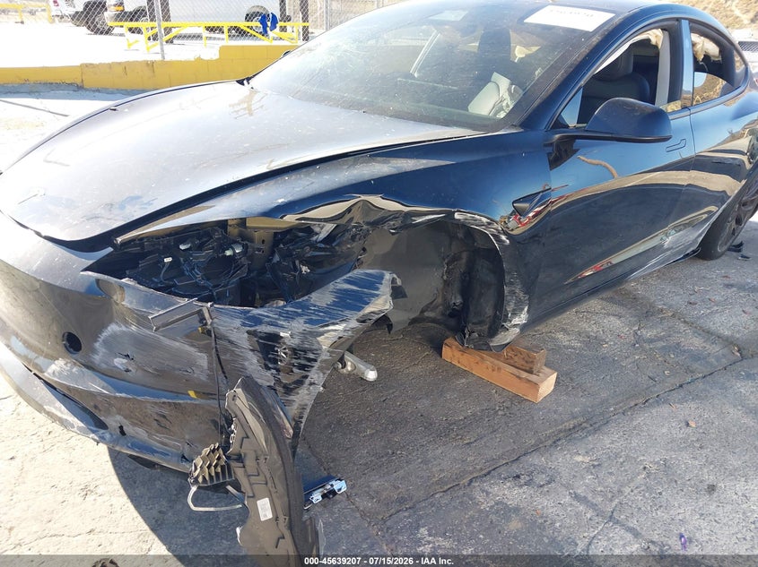 2024 Tesla Model 3 VIN 5YJ3E1EA9RF755426 IAAI salvage auction — LEFT FRONT, Salvage Title, sold $7,600 on 2026-09-07 (photo 6)