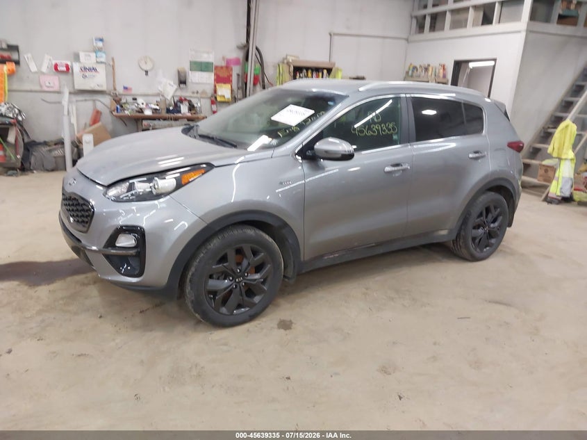 2020 Kia Sportage VIN KNDP6CAC4L7665714 IAAI salvage auction — NORMAL WEAR, Clear (Pennsylvania), sold $2,600 on 2026-07-30 (photo 2)