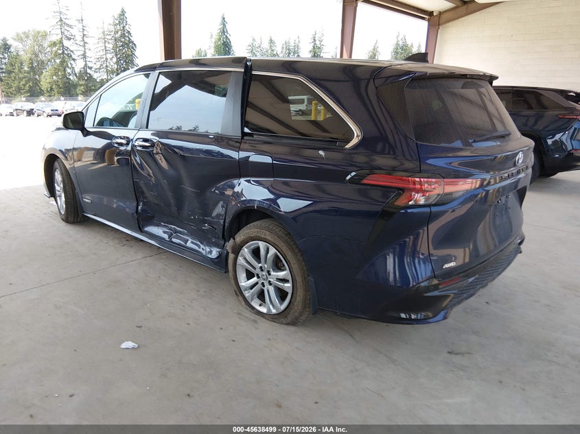 2021 Toyota Sienna VIN 5TDXSKFC4MS006506 IAAI salvage auction — SIDE, Bill Of Sale (Washington), sold $14,400 on 2026-08-02 (photo 3)