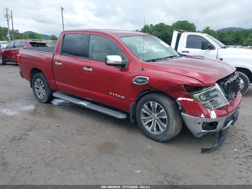 2017 Nissan TITAN VIN 1N6AA1E50HN567798 IAAI salvage auction — FRONT END, Salvage (South Carolina), sold $4,750 on 2026-07-30 (photo 1)
