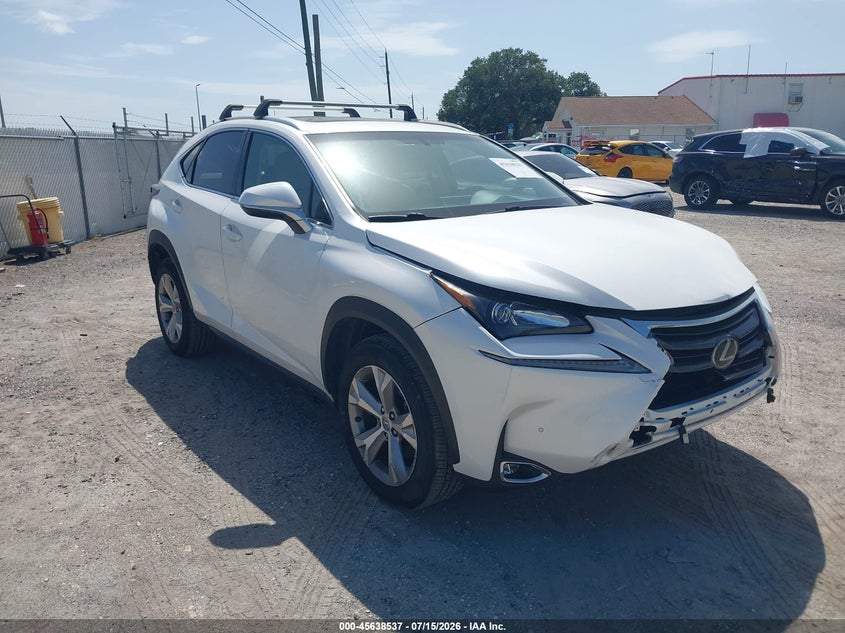 2017 Lexus Nx VIN JTJYARBZ7H2083472 IAAI salvage auction — NORMAL WEAR, Clear (Florida), sold $10,400 on 2026-07-28 (photo 1)