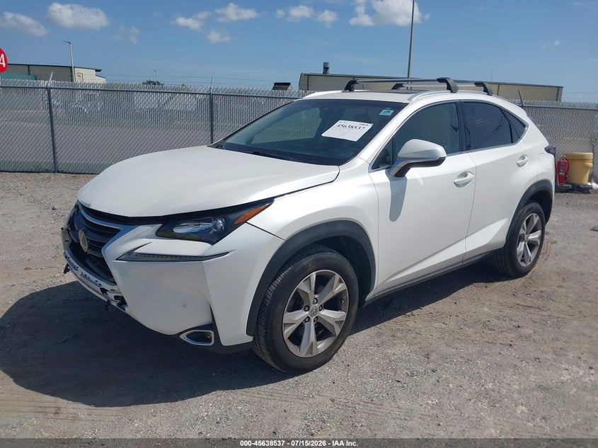 2017 Lexus Nx VIN JTJYARBZ7H2083472 IAAI salvage auction — NORMAL WEAR, Clear (Florida), sold $10,400 on 2026-07-28 (photo 2)