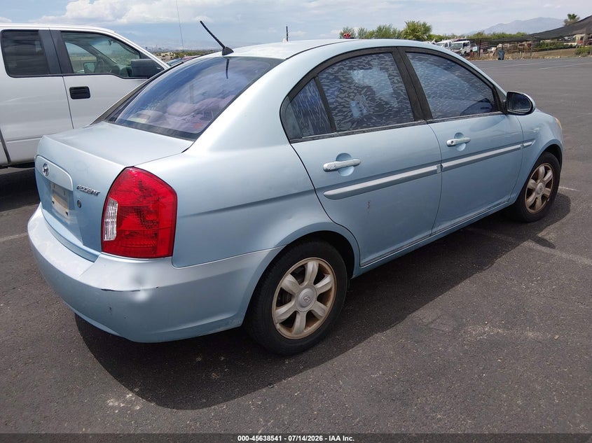 2006 Hyundai Accent VIN KMHCN46C06U007972 IAAI salvage auction — NORMAL WEAR, Clear (Nevada), sold $575 on 2026-07-17 (photo 4)