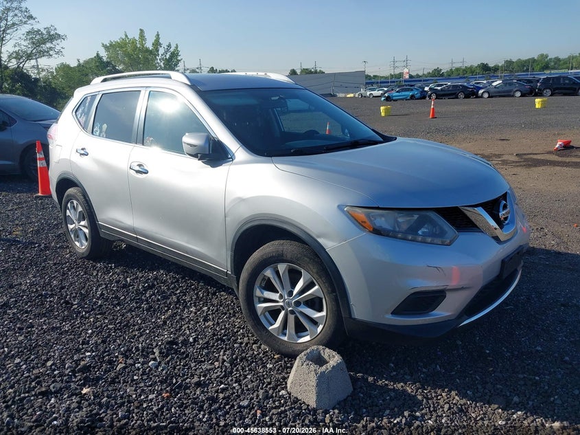2016 Nissan Rogue VIN KNMAT2MVXGP599908 IAAI salvage auction — NORMAL WEAR, Clear (New York), sold $875 on 2026-07-28 (photo 1)