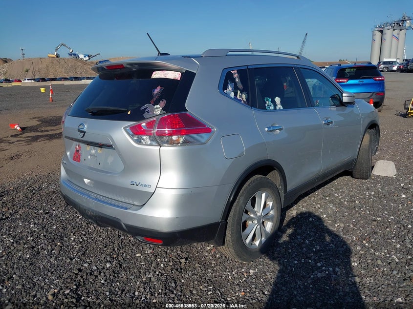 2016 Nissan Rogue VIN KNMAT2MVXGP599908 IAAI salvage auction — NORMAL WEAR, Clear (New York), sold $875 on 2026-07-28 (photo 4)