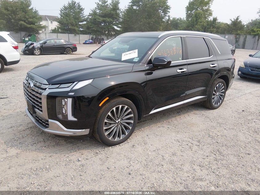 2023 Hyundai Palisade VIN KM8R7DGE5PU498352 IAAI salvage auction — WATER/FLOOD, Salvage Title, sold $17,000 on 2026-09-15 (photo 2)