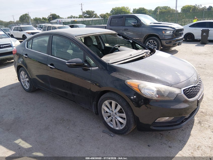 2014 Kia Forte VIN KNAFX4A84E5152162 IAAI salvage auction — NORMAL WEAR, Clear (Kansas), sold $550 on 2026-07-31 (photo 1)